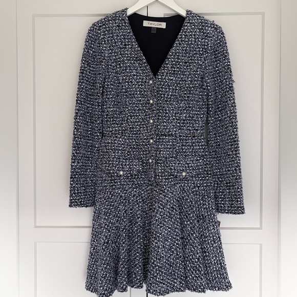 NWT TAYLOR Boucle Knit Dress - Picture 2 of 12